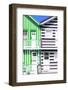 Welcome to Portugal Collection - Two Striped Facade Green & Mauve-Philippe Hugonnard-Framed Photographic Print