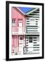 Welcome to Portugal Collection - Two Striped Facade Hot Pink & Olive Drab-Philippe Hugonnard-Framed Photographic Print