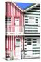 Welcome to Portugal Collection - Two Striped Facade Hot Pink & Olive Drab-Philippe Hugonnard-Stretched Canvas