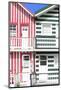 Welcome to Portugal Collection - Two Striped Facade Hot Pink & Olive Drab-Philippe Hugonnard-Mounted Photographic Print