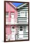 Welcome to Portugal Collection - Two Striped Facade Hot Pink & Olive Drab-Philippe Hugonnard-Framed Photographic Print