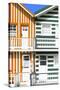 Welcome to Portugal Collection - Two Striped Facade Orange & Olive Drab-Philippe Hugonnard-Stretched Canvas
