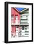 Welcome to Portugal Collection - Two Striped Facade Red & Green-Philippe Hugonnard-Framed Photographic Print