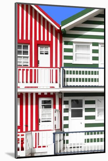 Welcome to Portugal Collection - Two Striped Facade Red & Green-Philippe Hugonnard-Mounted Photographic Print