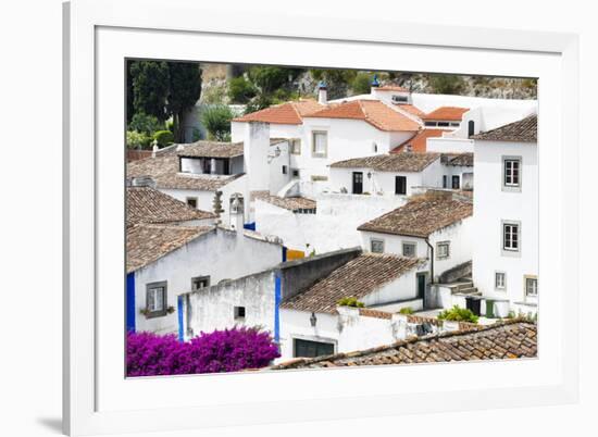 Welcome to Portugal Collection - White Houses Obidos-Philippe Hugonnard-Framed Photographic Print