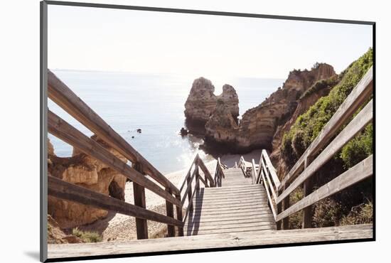 Welcome to Portugal Collection - Wooden Stairs to Praia do Camilo Beach II-Philippe Hugonnard-Mounted Photographic Print