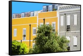 Welcome to Portugal Collection - Yellow Facade Lisbon-Philippe Hugonnard-Framed Stretched Canvas