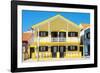 Welcome to Portugal Collection - Yellow Striped House-Philippe Hugonnard-Framed Photographic Print