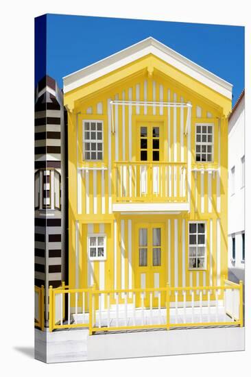 Welcome to Portugal Collection - Yellow Striped House-Philippe Hugonnard-Stretched Canvas