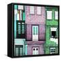 Welcome to Portugal Square Collection - Beautiful Colorful Traditional Facades II-Philippe Hugonnard-Framed Stretched Canvas