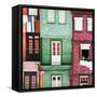 Welcome to Portugal Square Collection - Beautiful Colorful Traditional Facades V-Philippe Hugonnard-Framed Stretched Canvas