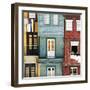 Welcome to Portugal Square Collection - Beautiful Colorful Traditional Facades-Philippe Hugonnard-Framed Photographic Print