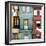 Welcome to Portugal Square Collection - Beautiful Colorful Traditional Facades-Philippe Hugonnard-Framed Photographic Print