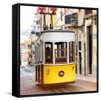 Welcome to Portugal Square Collection - Bica Tram in Lisbon III-Philippe Hugonnard-Framed Stretched Canvas