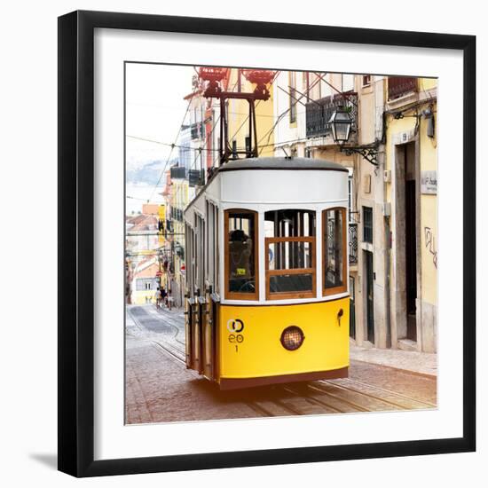 Welcome to Portugal Square Collection - Bica Tram in Lisbon III-Philippe Hugonnard-Framed Premium Photographic Print