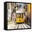 Welcome to Portugal Square Collection - Bica Yellow Tram-Philippe Hugonnard-Framed Stretched Canvas