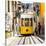 Welcome to Portugal Square Collection - Bica Yellow Tram-Philippe Hugonnard-Stretched Canvas