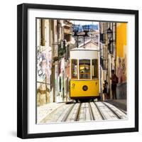 Welcome to Portugal Square Collection - Bica Yellow Tram-Philippe Hugonnard-Framed Premium Photographic Print