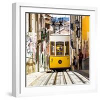 Welcome to Portugal Square Collection - Bica Yellow Tram-Philippe Hugonnard-Framed Premium Photographic Print