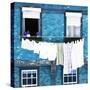 Welcome to Portugal Square Collection - Blue Brick Facade-Philippe Hugonnard-Stretched Canvas