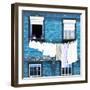 Welcome to Portugal Square Collection - Blue Brick Facade-Philippe Hugonnard-Framed Photographic Print