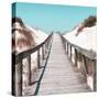 Welcome to Portugal Square Collection - Boardwalk on the Beach II-Philippe Hugonnard-Stretched Canvas