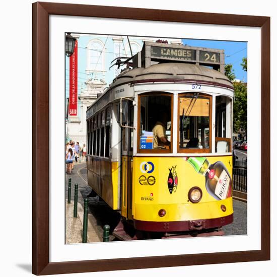 Welcome to Portugal Square Collection - Camoes 24 Lisbon Tramway III-Philippe Hugonnard-Framed Photographic Print