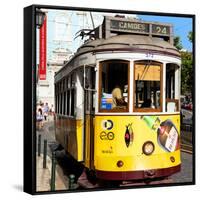 Welcome to Portugal Square Collection - Camoes 24 Lisbon Tramway III-Philippe Hugonnard-Framed Stretched Canvas