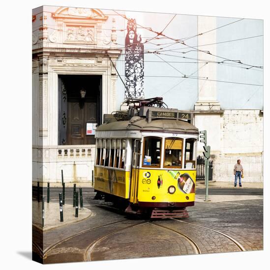 Welcome to Portugal Square Collection - Camoes 24 Lisbon Tramway-Philippe Hugonnard-Stretched Canvas