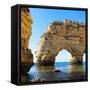 Welcome to Portugal Square Collection - Cliffs at the beach Praia da Marinha II-Philippe Hugonnard-Framed Stretched Canvas