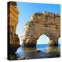 Welcome to Portugal Square Collection - Cliffs at the beach Praia da Marinha II-Philippe Hugonnard-Stretched Canvas