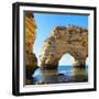Welcome to Portugal Square Collection - Cliffs at the beach Praia da Marinha II-Philippe Hugonnard-Framed Photographic Print