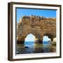 Welcome to Portugal Square Collection - Cliffs at the beach Praia da Marinha-Philippe Hugonnard-Framed Photographic Print