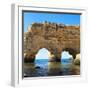 Welcome to Portugal Square Collection - Cliffs at the beach Praia da Marinha-Philippe Hugonnard-Framed Photographic Print