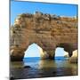 Welcome to Portugal Square Collection - Cliffs at the beach Praia da Marinha-Philippe Hugonnard-Mounted Photographic Print