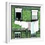 Welcome to Portugal Square Collection - Green Brick Facade-Philippe Hugonnard-Framed Photographic Print