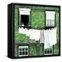 Welcome to Portugal Square Collection - Green Brick Facade-Philippe Hugonnard-Framed Stretched Canvas