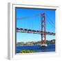 Welcome to Portugal Square Collection - Lisbon Bridge-Philippe Hugonnard-Framed Photographic Print