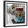 Welcome to Portugal Square Collection - Lisbon Tram Graffiti-Philippe Hugonnard-Framed Photographic Print