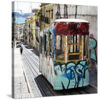 Welcome to Portugal Square Collection - Lisbon Tram Graffiti-Philippe Hugonnard-Stretched Canvas
