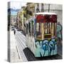 Welcome to Portugal Square Collection - Lisbon Tram Graffiti-Philippe Hugonnard-Stretched Canvas