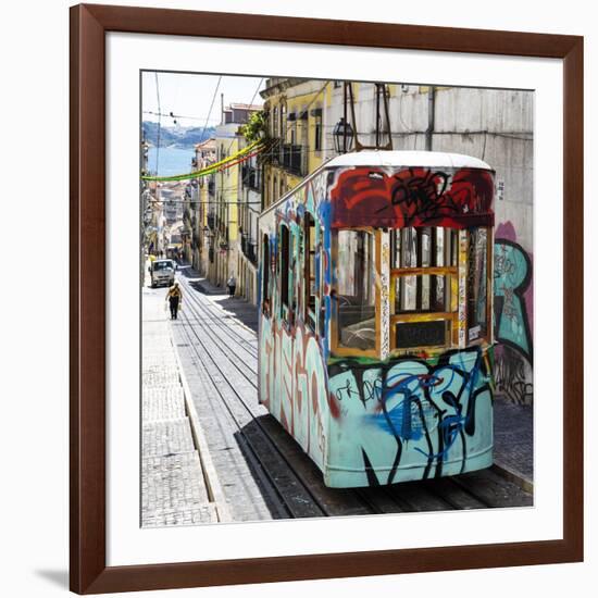 Welcome to Portugal Square Collection - Lisbon Tram Graffiti-Philippe Hugonnard-Framed Photographic Print