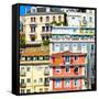 Welcome to Portugal Square Collection - Mix of Colorful Facades-Philippe Hugonnard-Framed Stretched Canvas