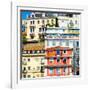 Welcome to Portugal Square Collection - Mix of Colorful Facades-Philippe Hugonnard-Framed Photographic Print