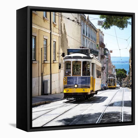 Welcome to Portugal Square Collection - Moniz Tram 28 Lisbon-Philippe Hugonnard-Framed Stretched Canvas