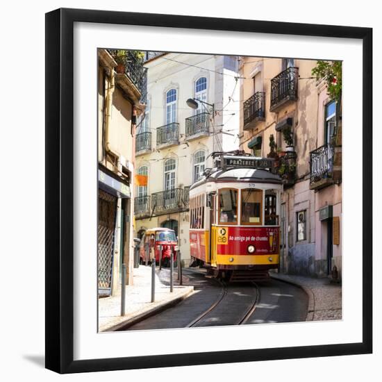 Welcome to Portugal Square Collection - Prazeres 28 Lisbon Tram-Philippe Hugonnard-Framed Photographic Print