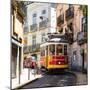 Welcome to Portugal Square Collection - Prazeres 28 Lisbon Tram-Philippe Hugonnard-Mounted Premium Photographic Print