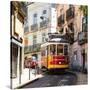 Welcome to Portugal Square Collection - Prazeres 28 Lisbon Tram-Philippe Hugonnard-Stretched Canvas