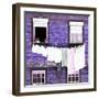 Welcome to Portugal Square Collection - Purple Brick Facade-Philippe Hugonnard-Framed Photographic Print