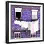 Welcome to Portugal Square Collection - Purple Brick Facade-Philippe Hugonnard-Framed Photographic Print